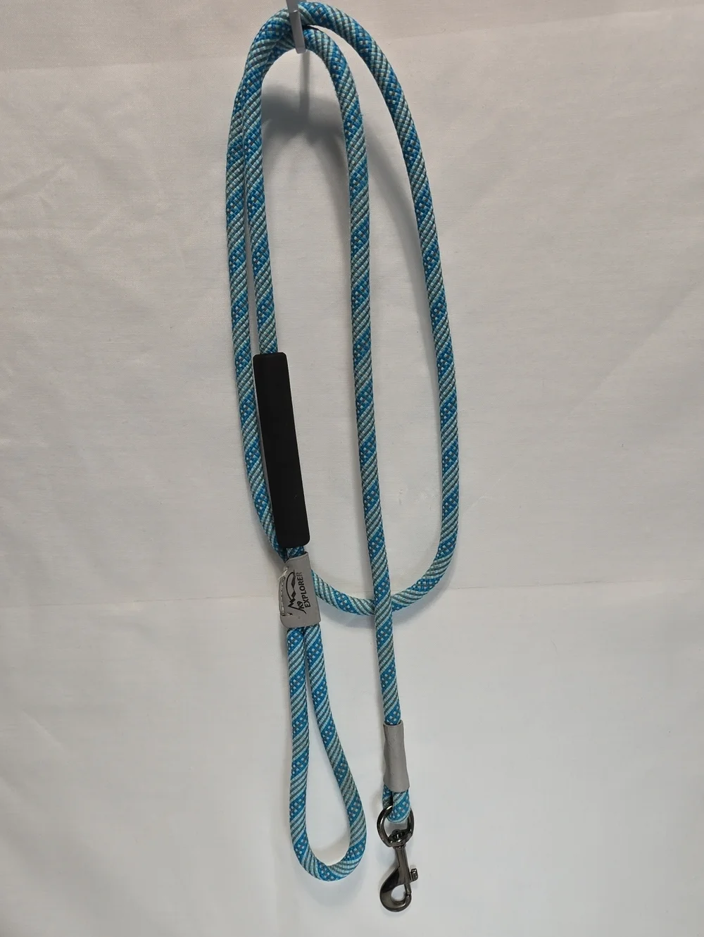 K9 EXPLORER Dog Reflective Leash Braided Blue Rope Leash with Padded Handle